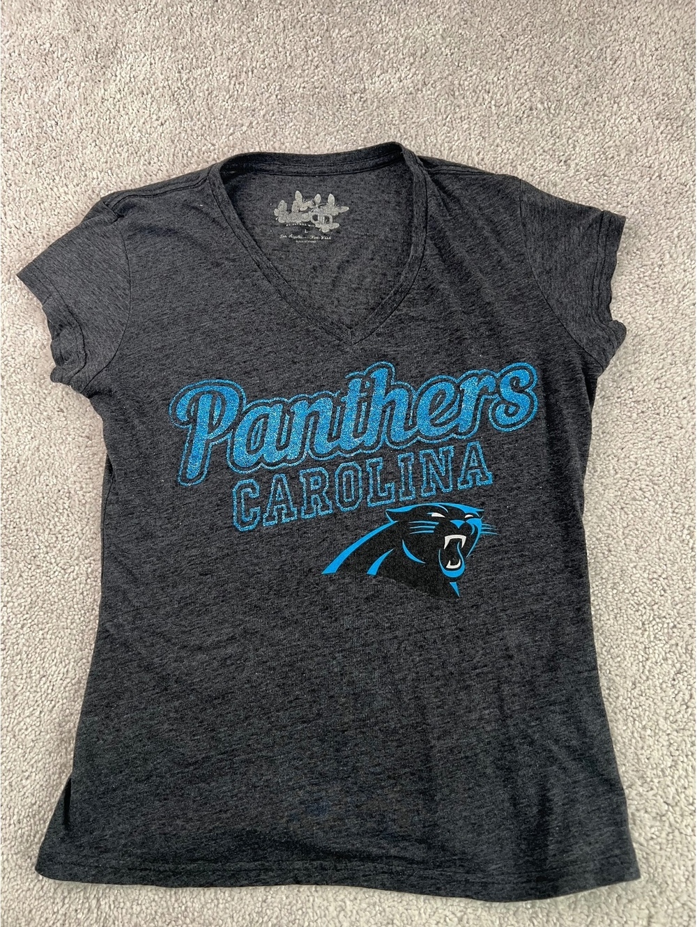 Carolina Panthers Women’s Short Sleeve V-Neck T-Shirt